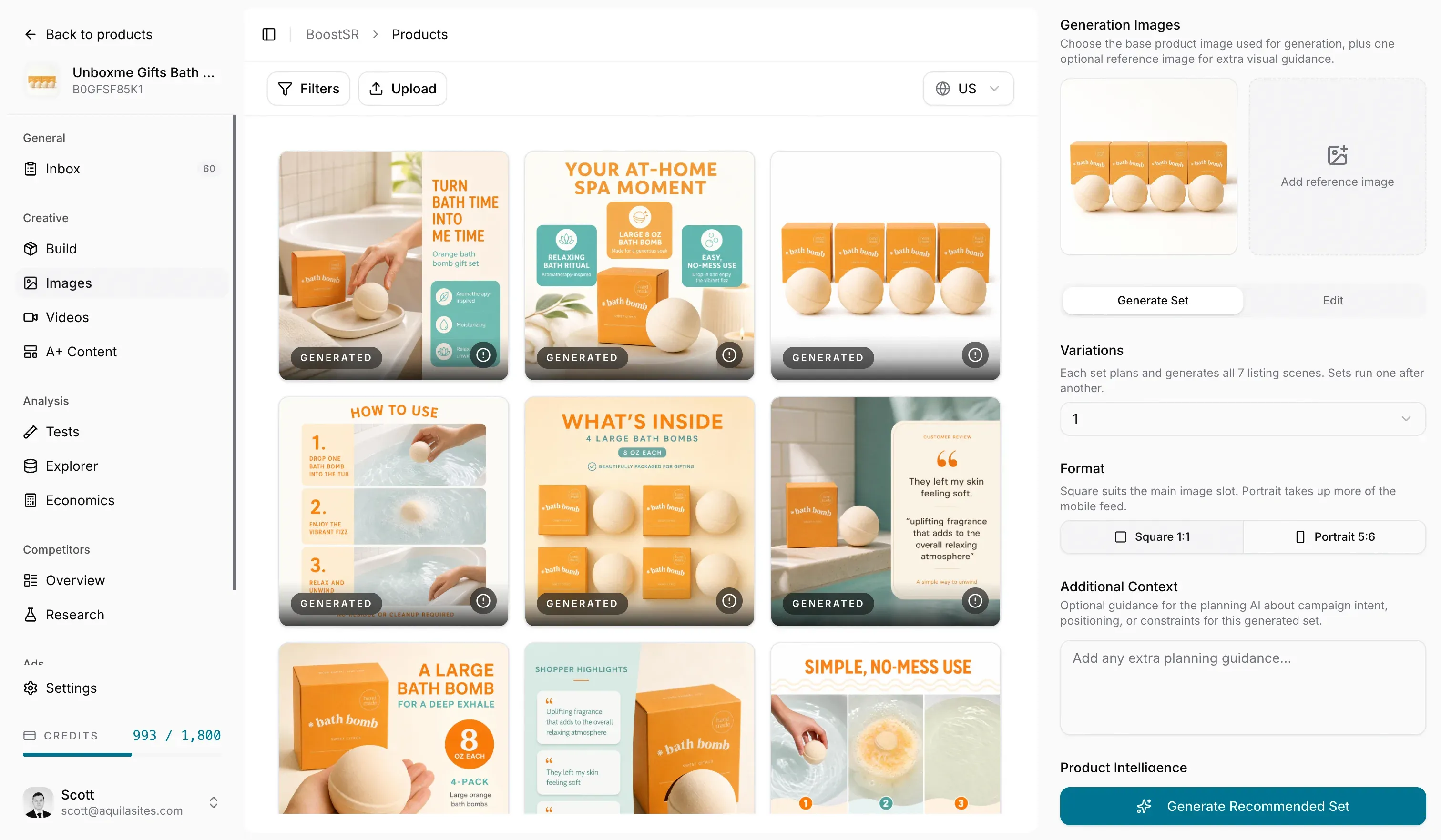 BoostSR — Listing creative generated and reviewed against live signal